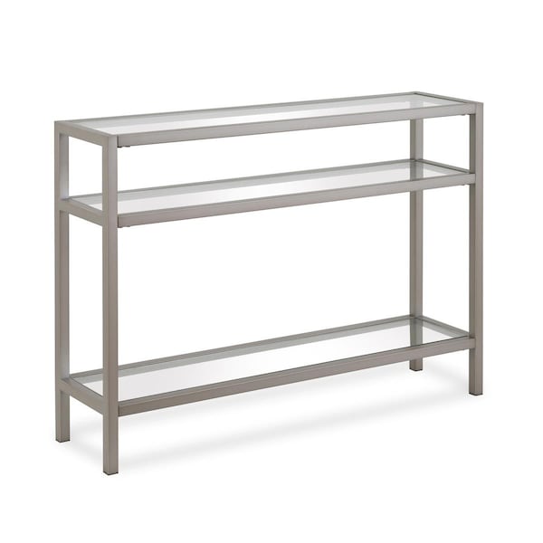 Hudson & Canal Henn & Hart Sivil Satin Nickel Console Table - 30 x 42 x 10 in. AT0173 - main
